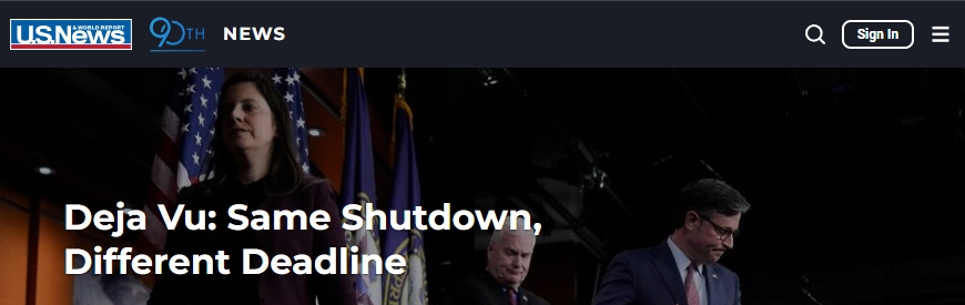 【世界说】美国联邦政府两个月面临2次“停摆”风险 美媒:两党“扯皮”周而复始