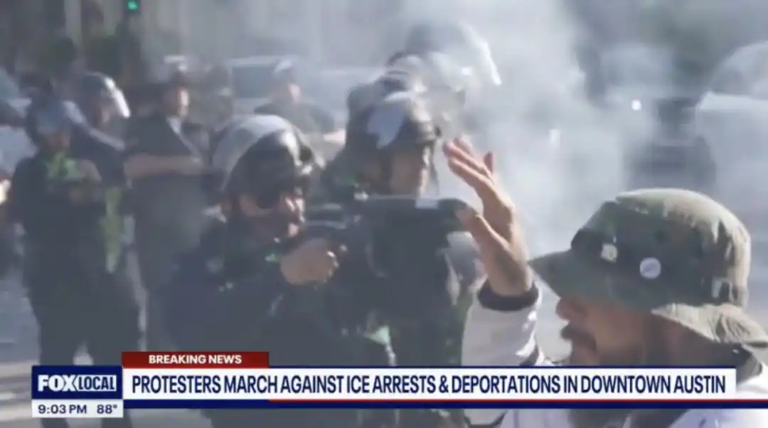 “声援洛杉矶”，得州首府也乱了