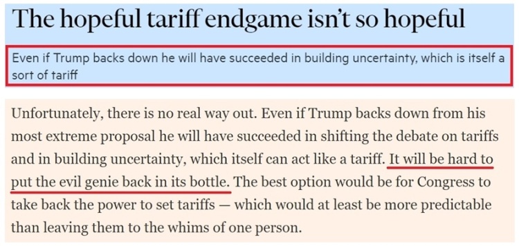 深观察丨“他制造的不确定性本身就是一种关税”